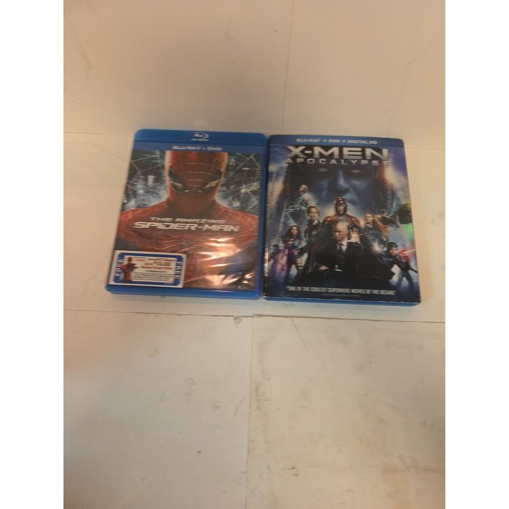 Marvel Superhero Blu ray Movie Lot The Amazing Spider Man and X Men Apocalypse